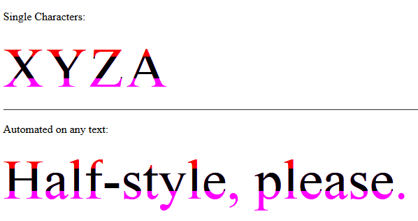 halfStyle - Horizontal 1/3 Parts - No Text Shadow